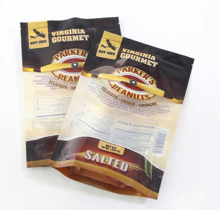 Stand Up Food Packaging With Zipper