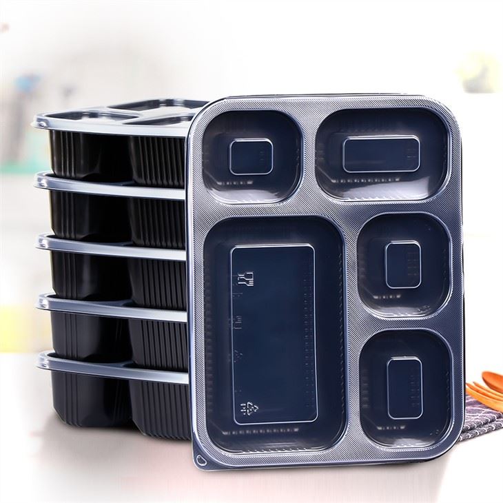 5 Compartments Disposable Food Containers