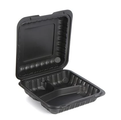 MFPP Black 3 Compartment Food Box