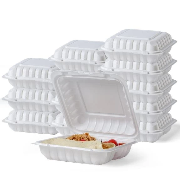 8 Inch MFPP Food Container With 3 Compartment