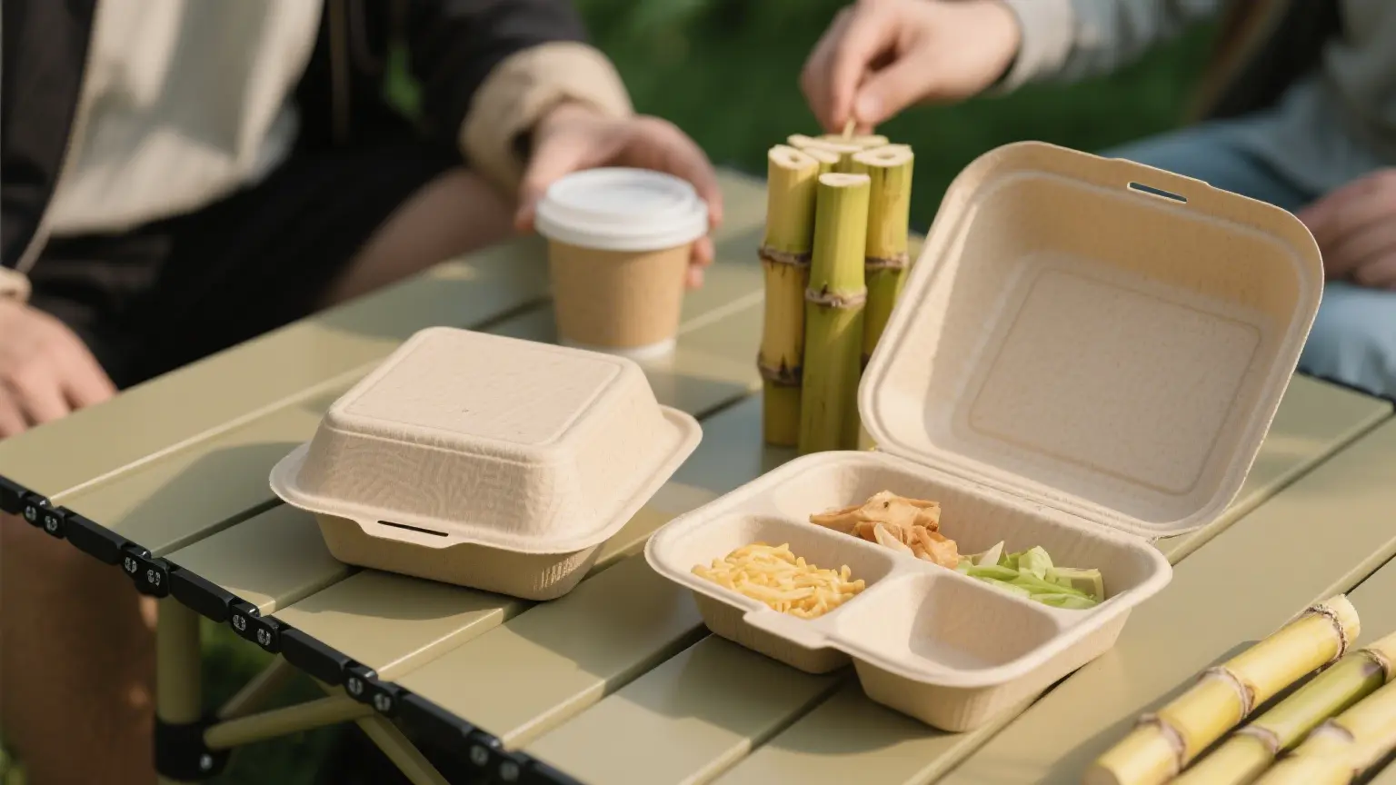 Safe bagasse food containers