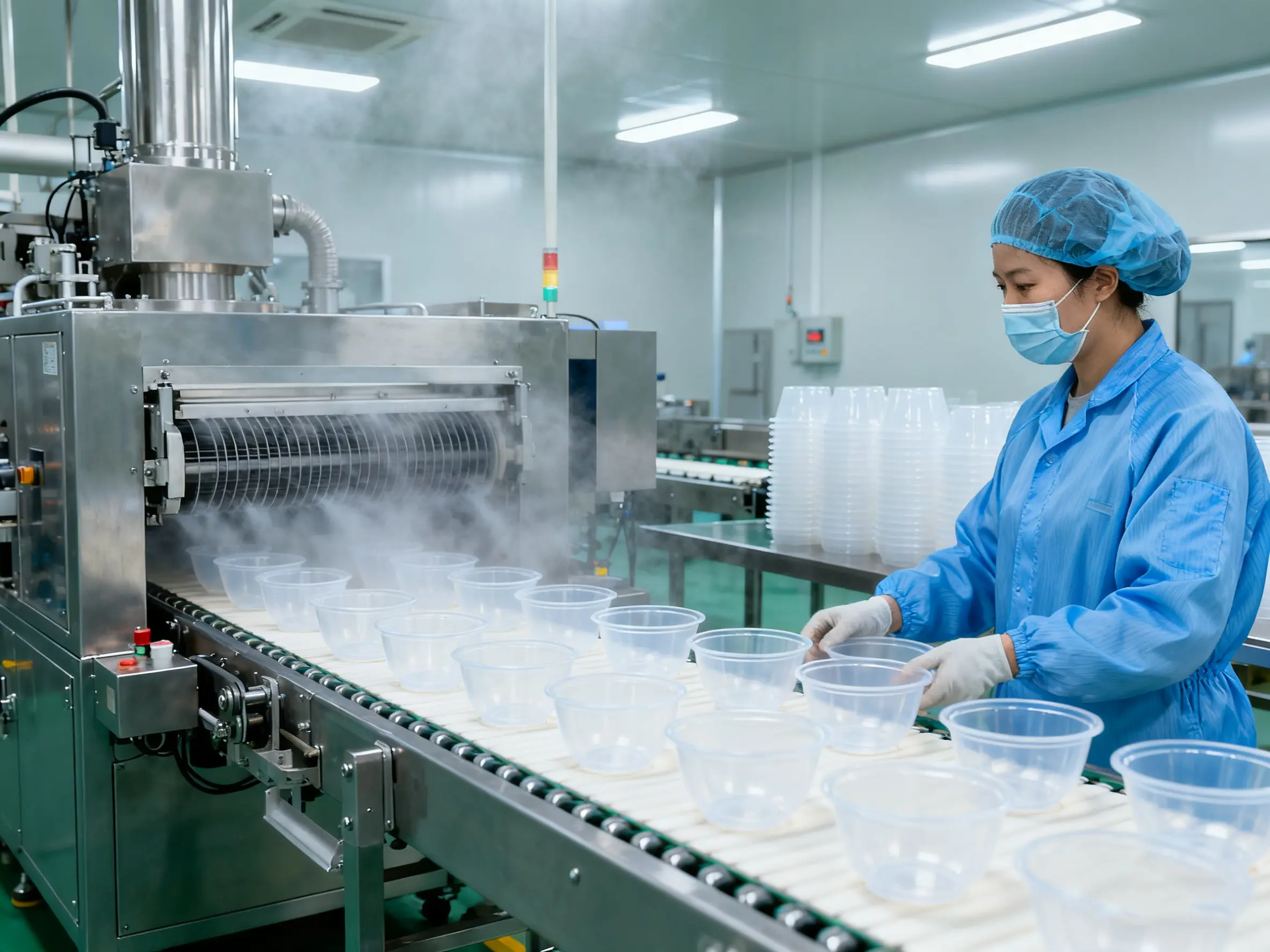 Manufacturing process of disposable soup bowls