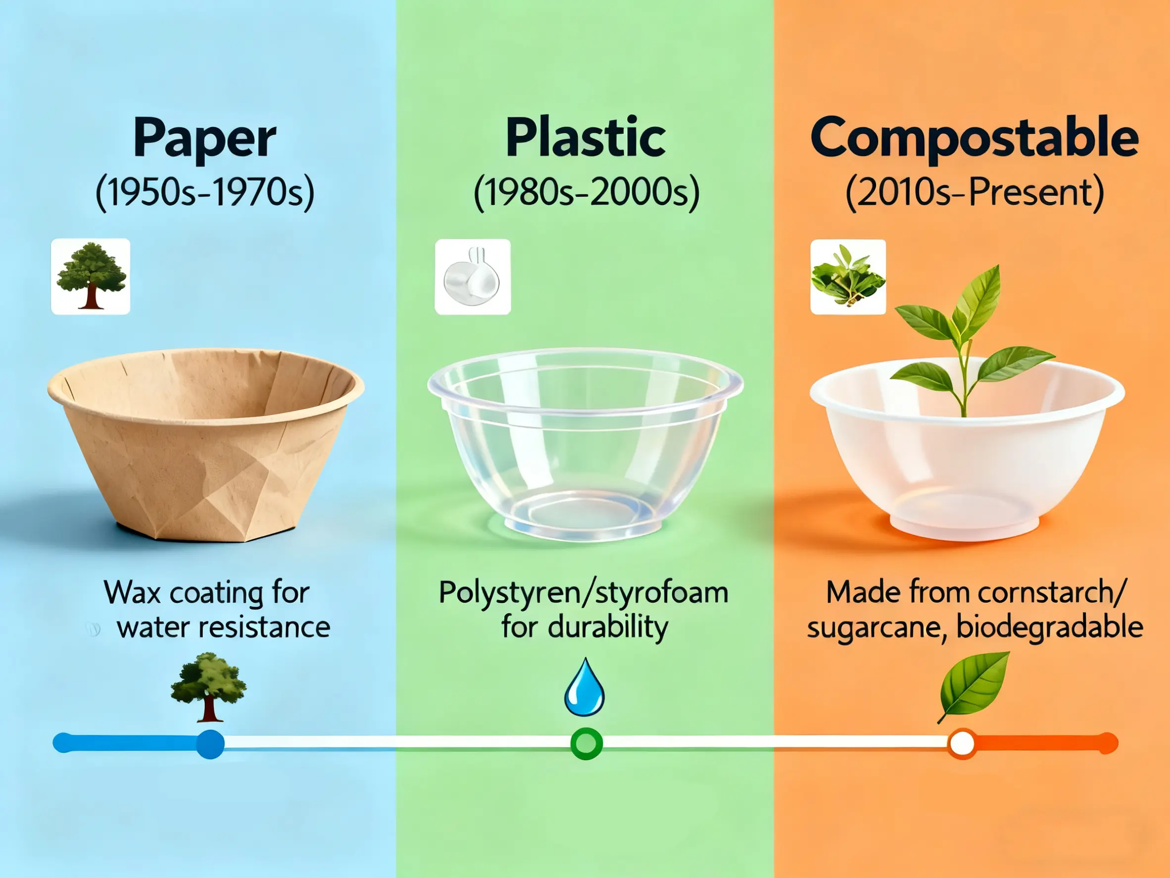 Evolution of disposable soup bowls