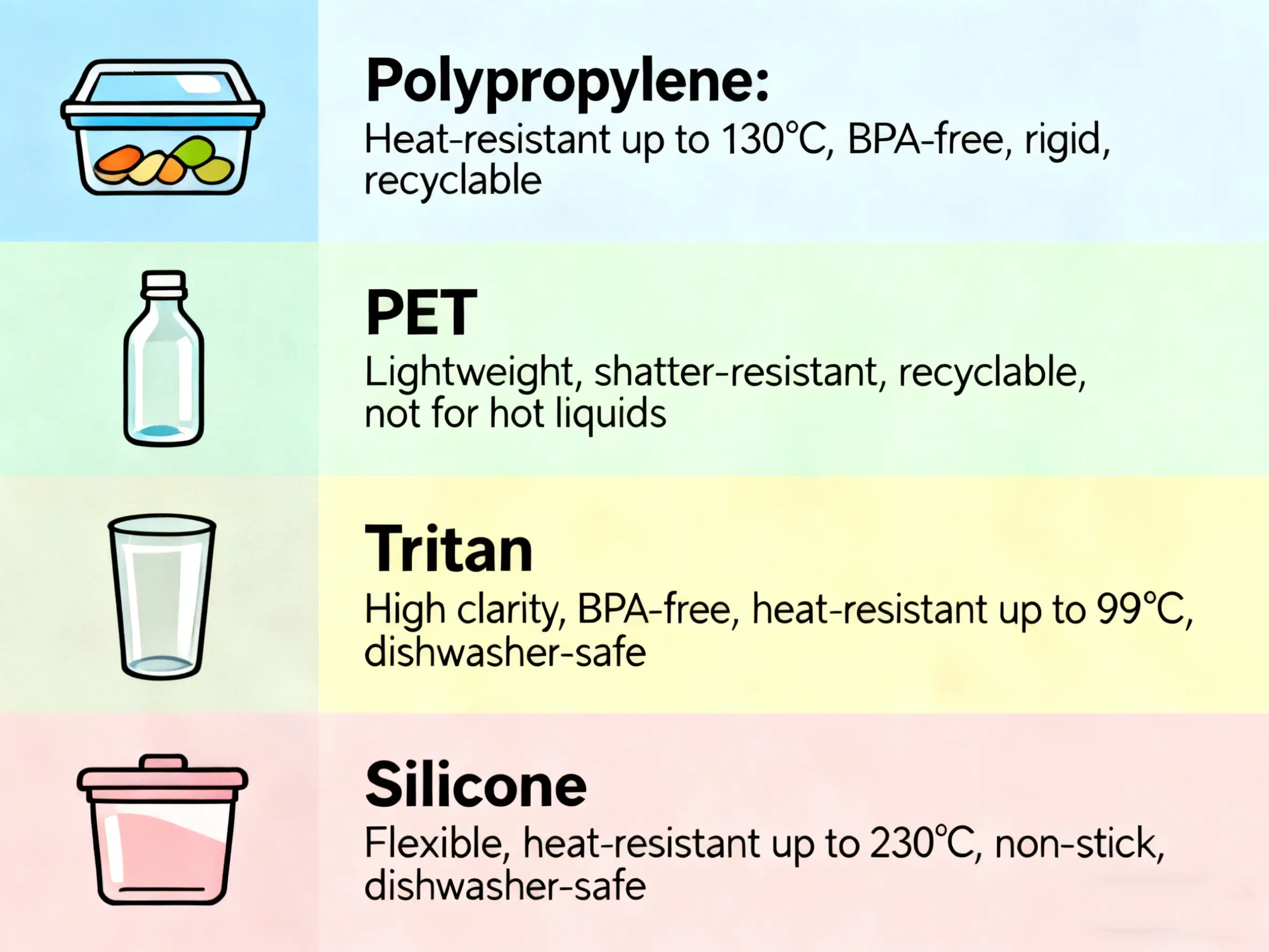 Materials Used in Food Containers