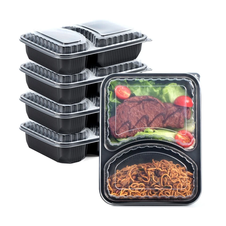 Meal Prep Black Containers