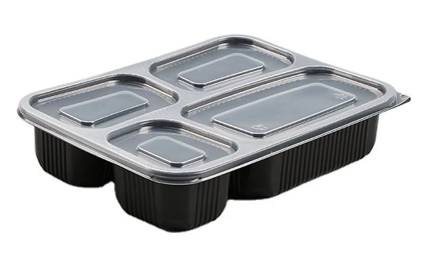 Plastic 4 Compartment Take Away Container