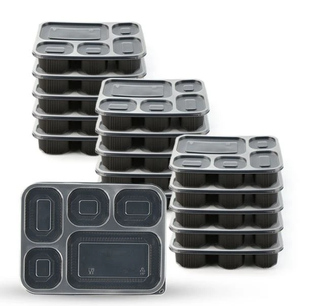 PP Leak Proof 5 Compartment Food Prep Box